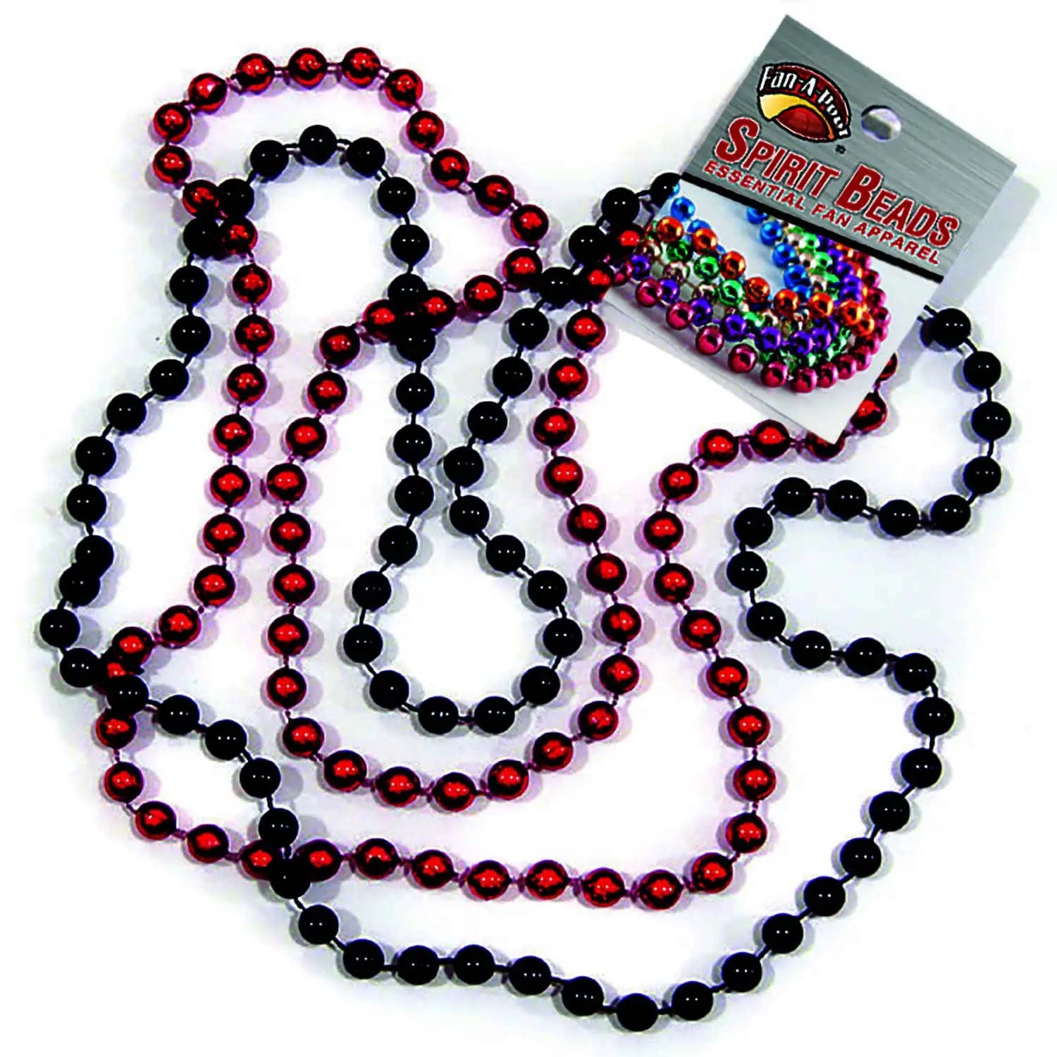 Spirit Beads By FanAPeel Black & Red Bead Necklaces Two Pack