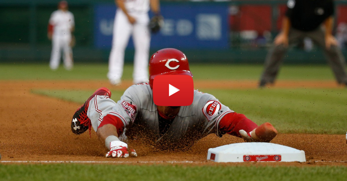Speedster Billy Hamilton gets creative to steal 3rd base Fanbuzz