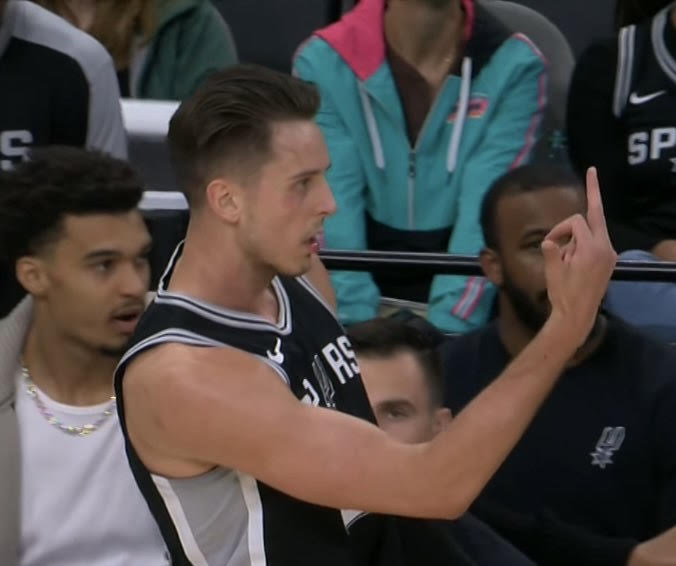 Spurs’ Zach Collins Gestures Middle Finger To Ref After Getting Ejected