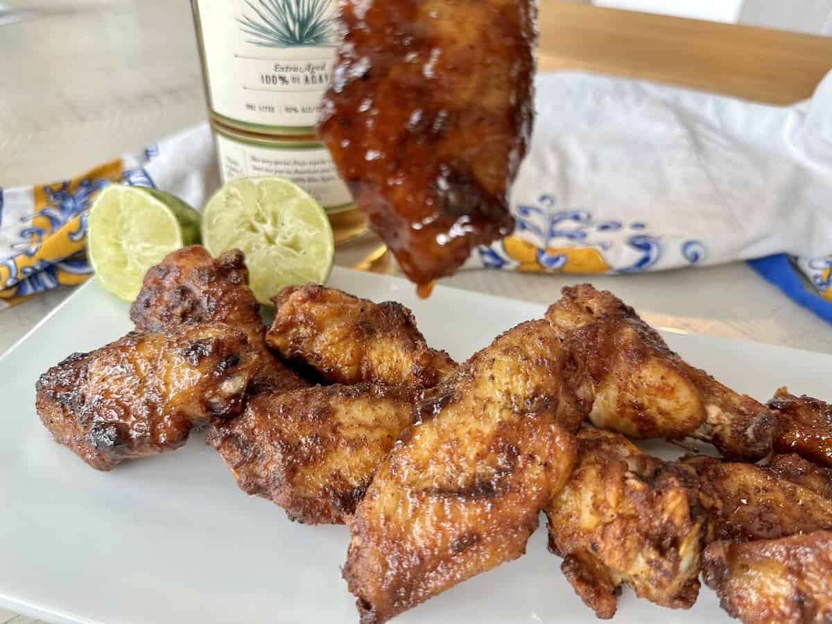 Grilled Tequila Lime Chicken Wings Recipe • Fancy Apron