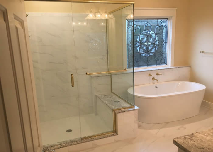 Master Bathroom Redesign, Installation, Soaking Tub, Shower