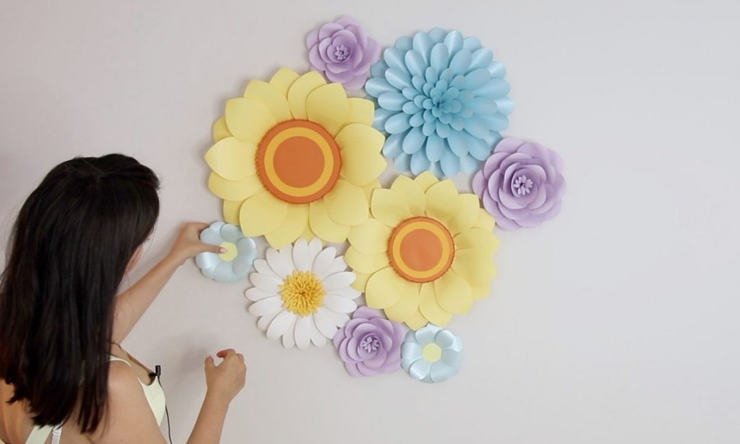 How To Hang Paper Flowers (without damaging the wall