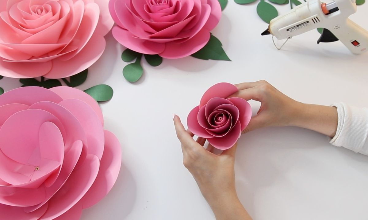 How To Make Big Paper Roses Step By Step (+ FREE Template) FancyBloom