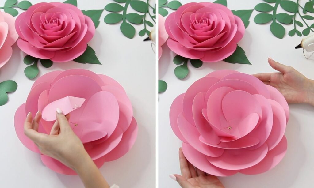 How To Make Big Paper Roses Step By Step (+ FREE Template) FancyBloom