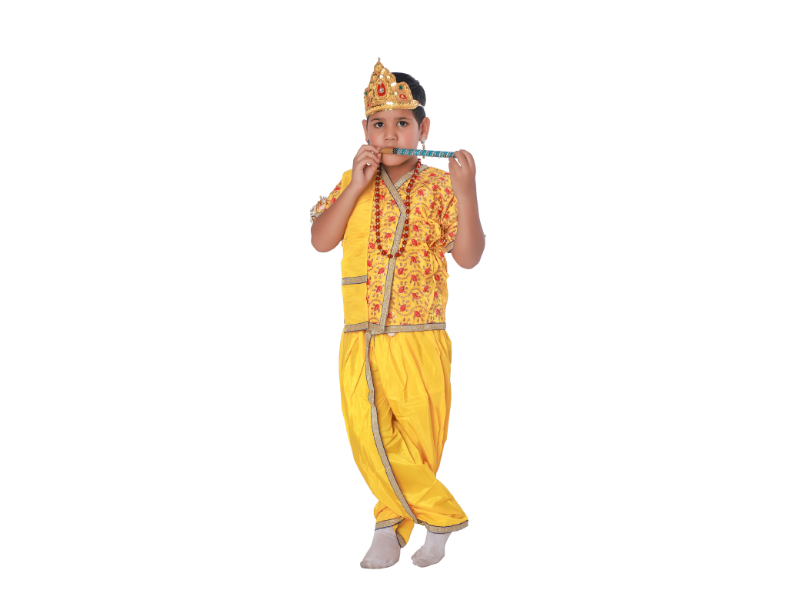 Krishna Fancy Dress Costume Yellow Color Sanskriti Fancy Dresses