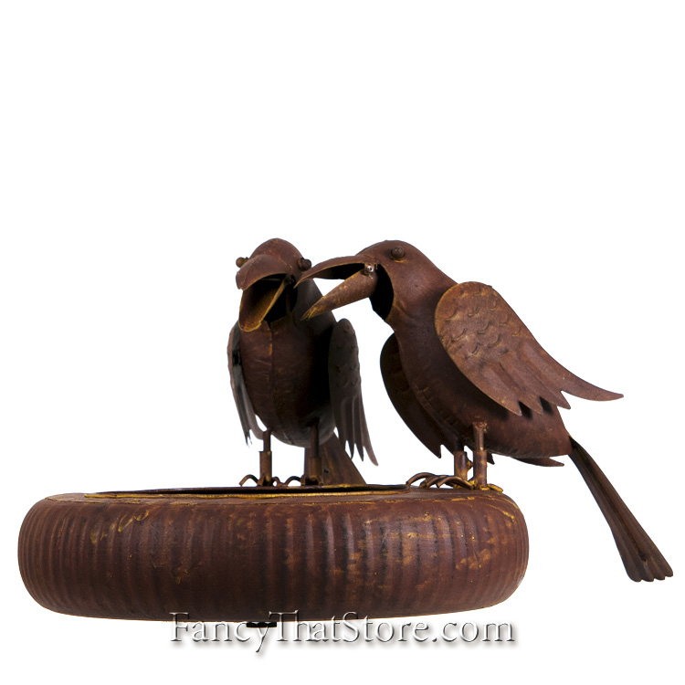 Folk Art Crows Fountain — Fancy That Store
