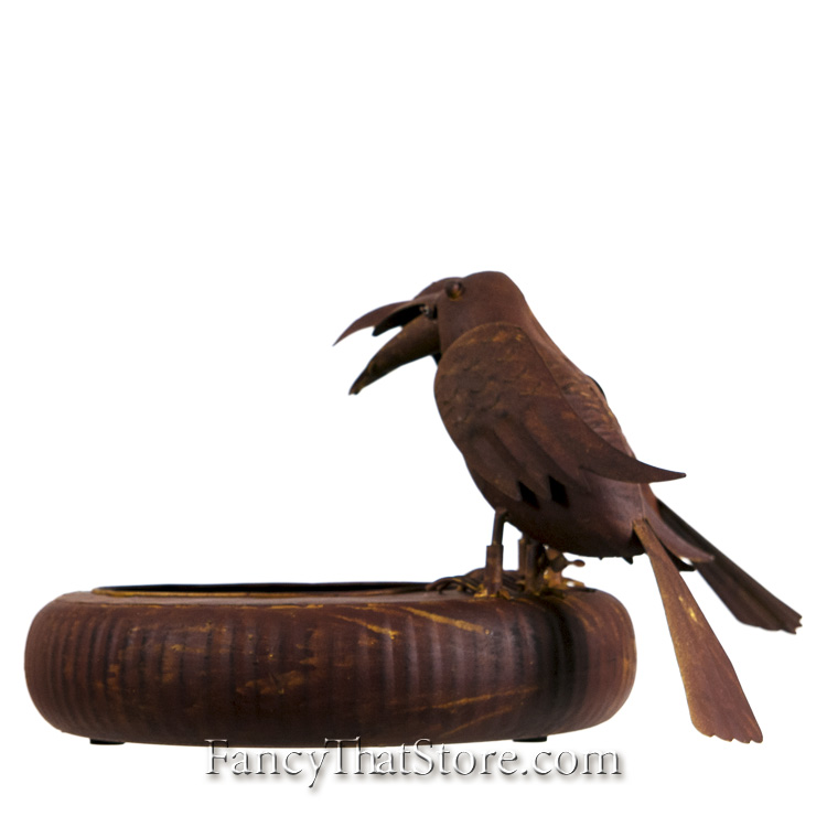 Folk Art Crows Fountain — Fancy That Store