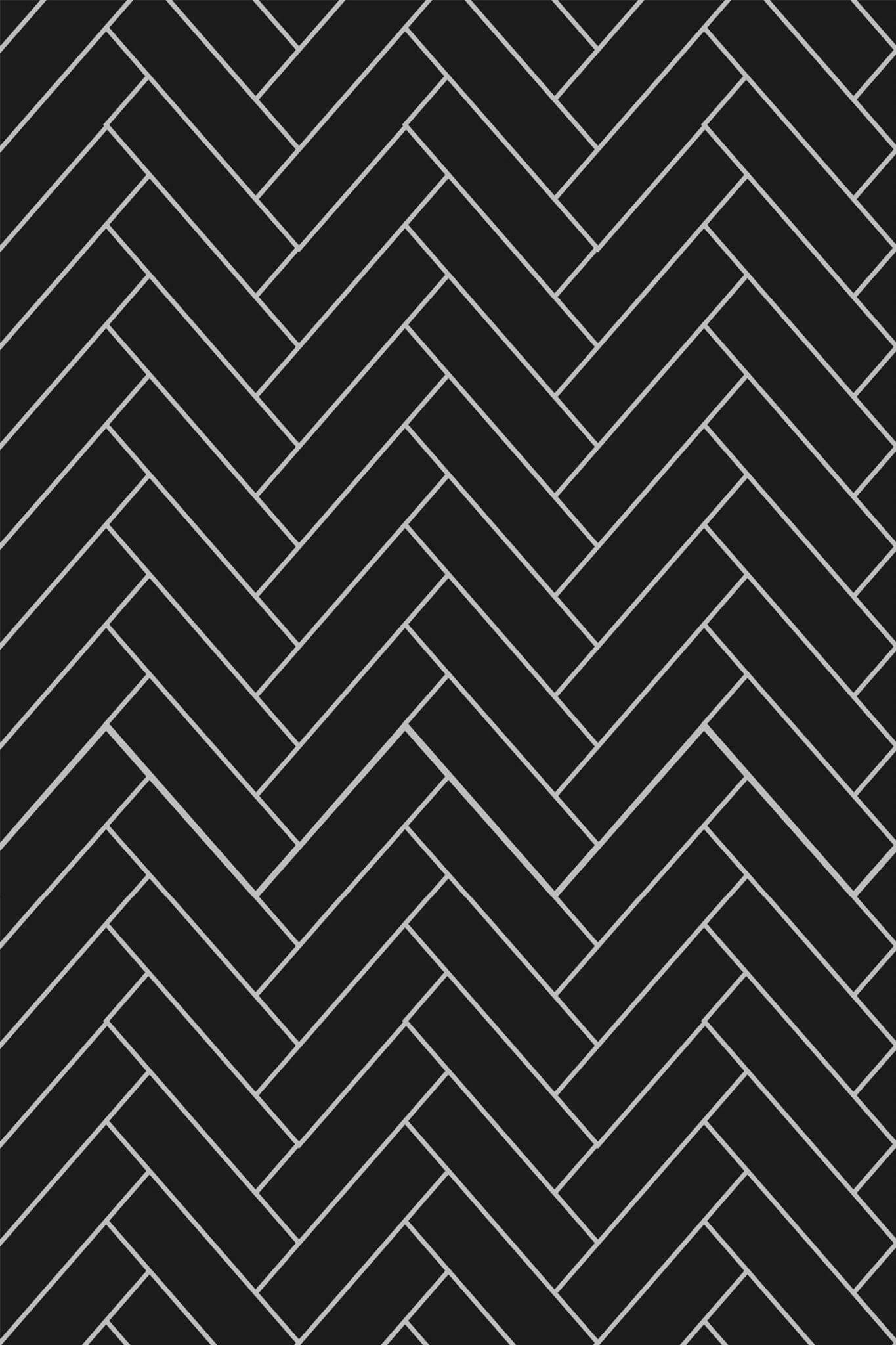 Black herringbone Peel and Stick Wallpaper or Unpasted