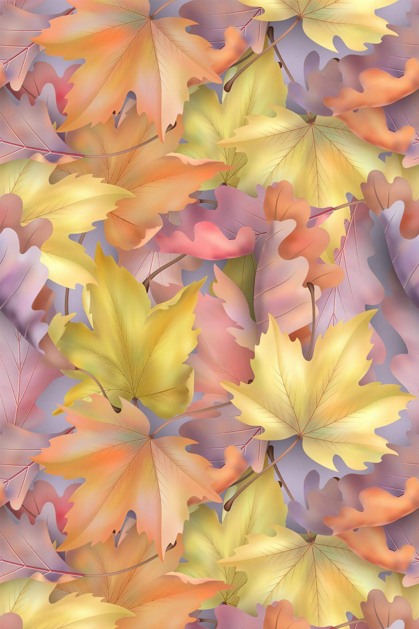 Realistic fall leaf Peel and Stick Wallpaper or Non-pasted