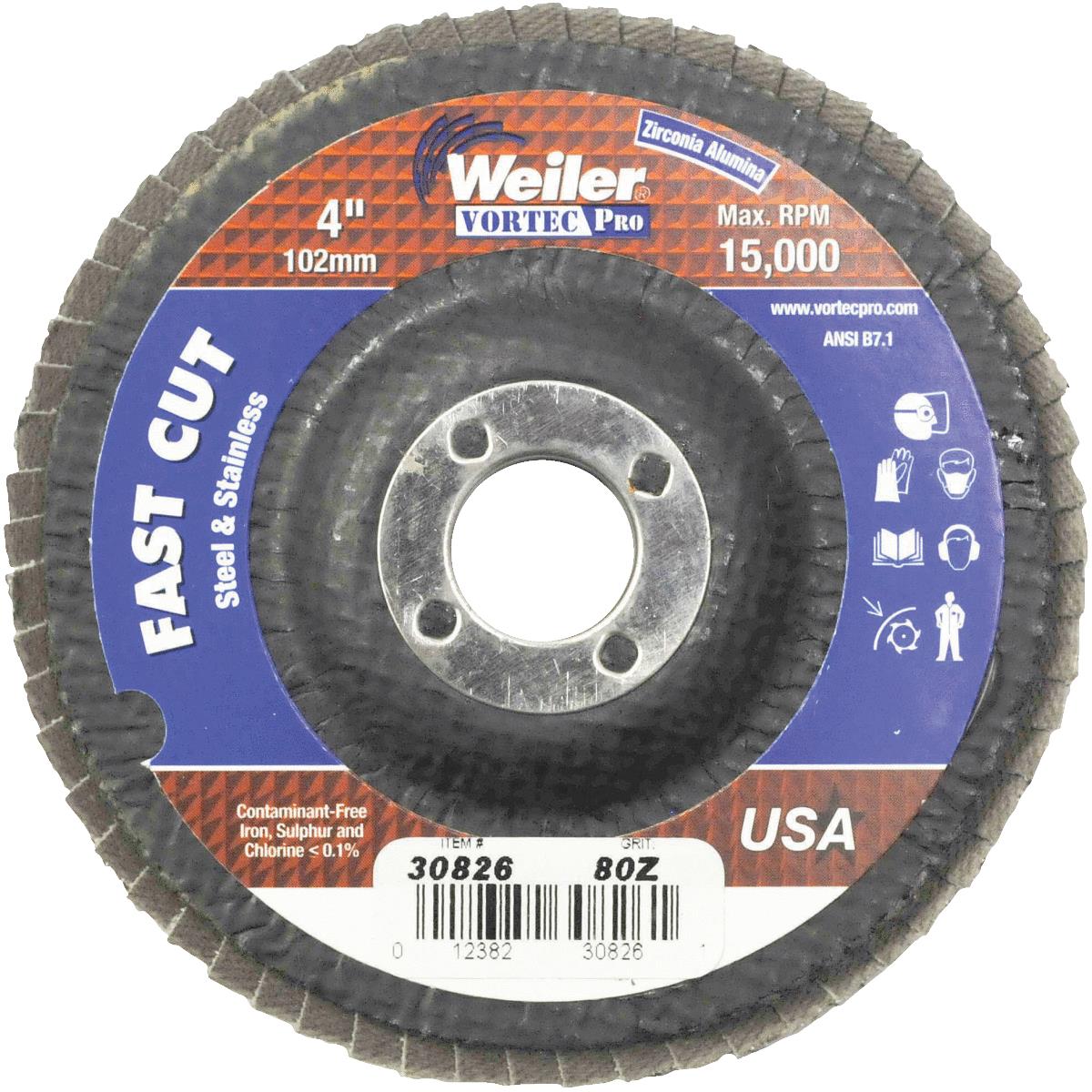 Weiler Brush 30826 Vortec Tpe 29 Angle Grinder Flap Disc F & F Industrial