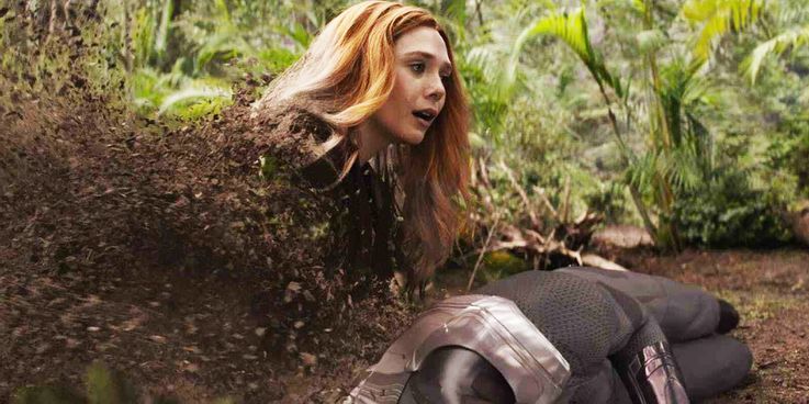 Wanda Dying After Thanos' Snap