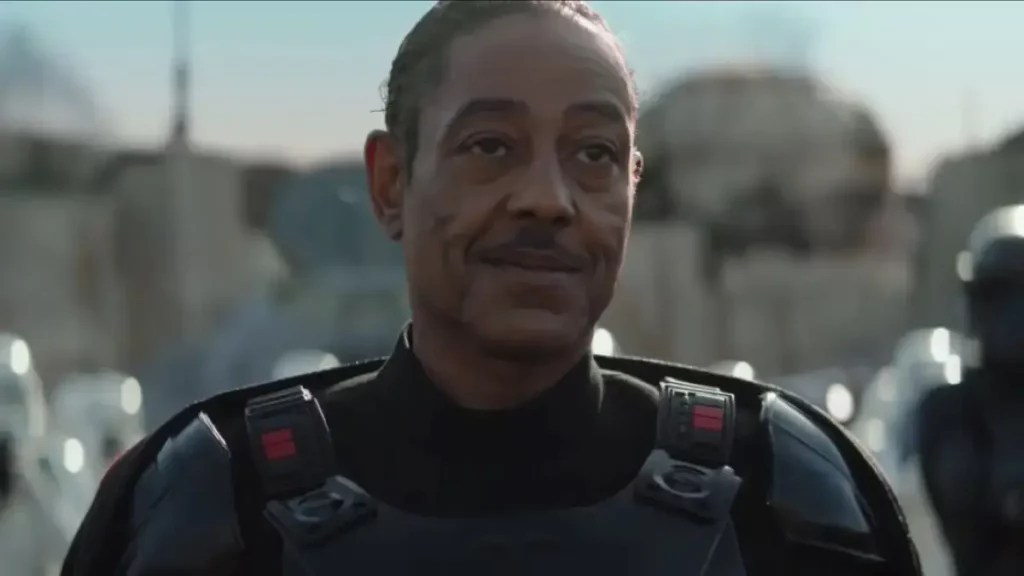 Giancarlo Esposito Moff Gideon in The Mandalorian wearing cape