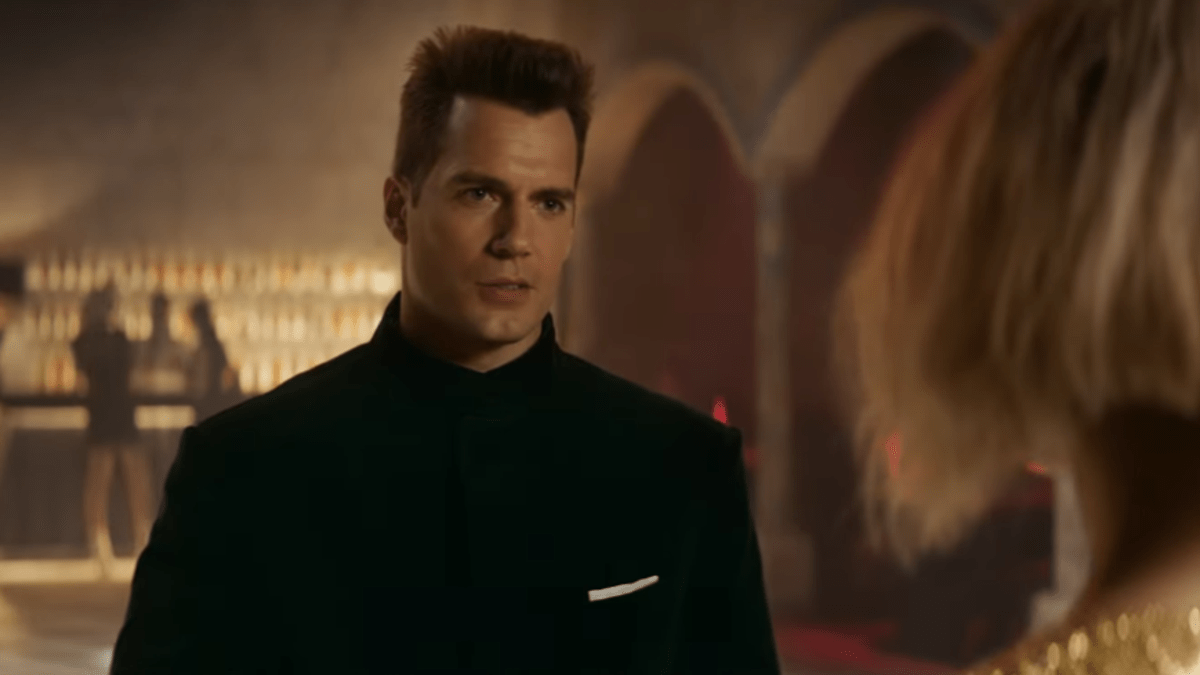 Henry Cavill in a still from Argylle