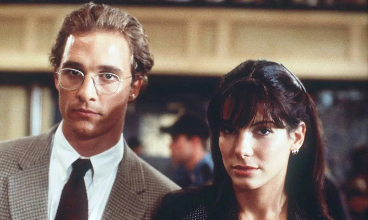 Sandra Bullock and Matthew McConaughey in A Time to Kill (1996)