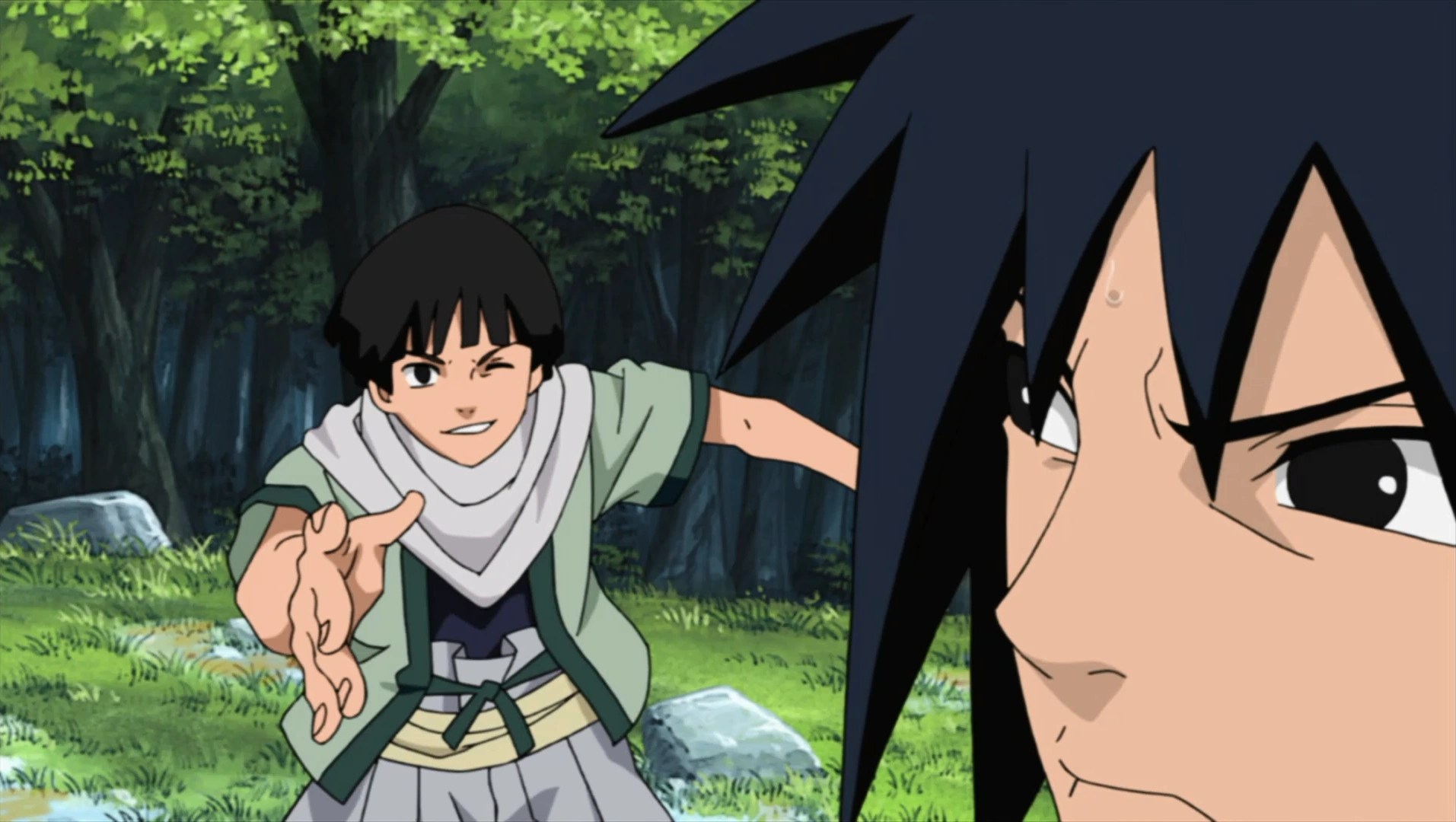 Madara and Hashirama in their younger days in Naruto