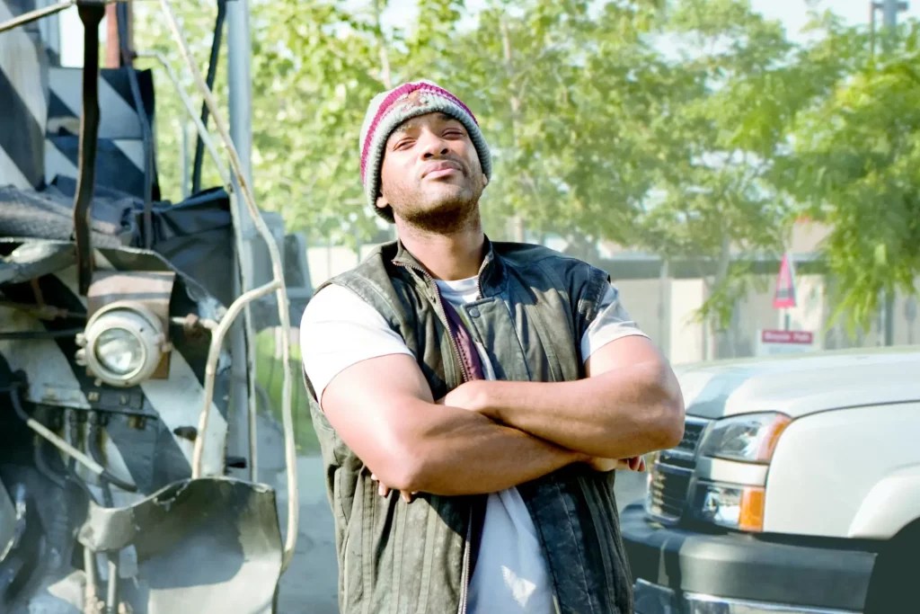 Will Smith in a still from Hancock