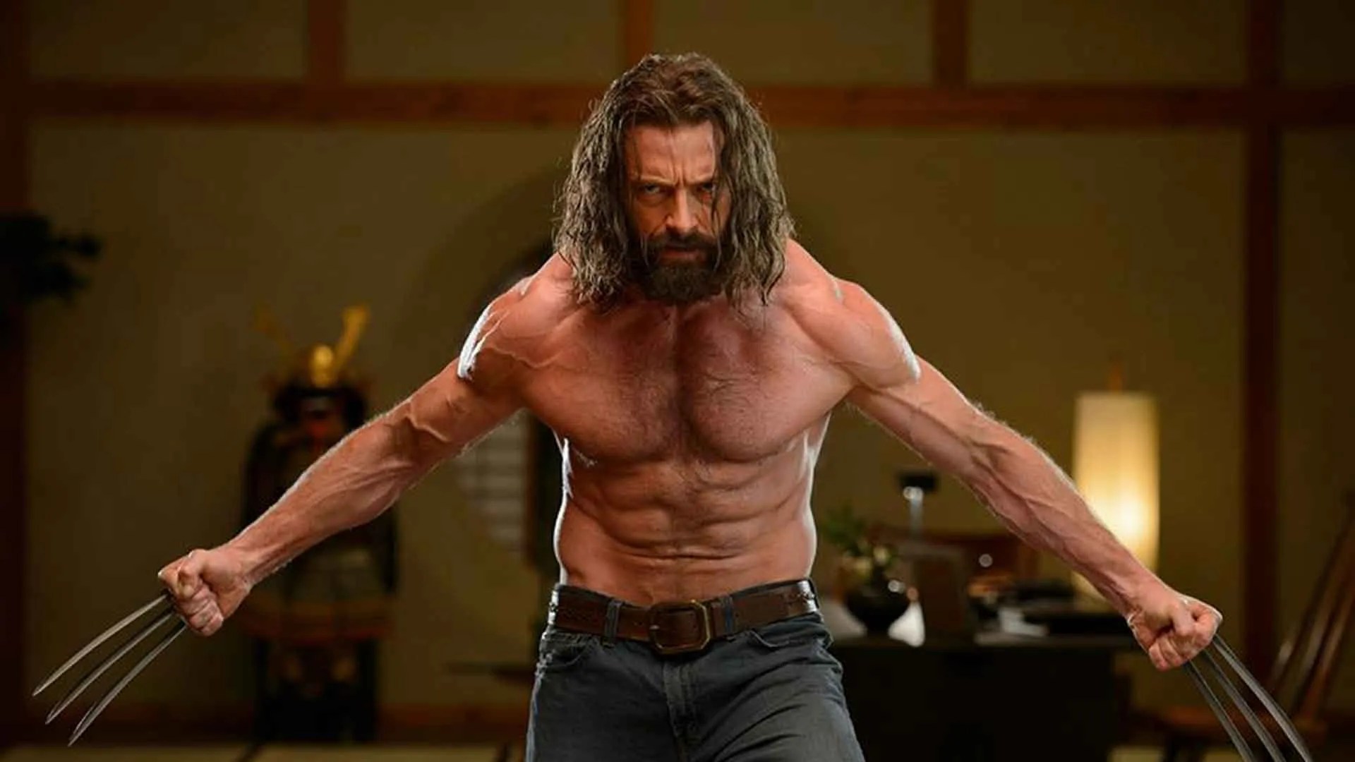 Hugh Jackman&rsquo;s ripped body as Wolverine