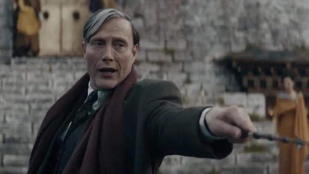 Mads Mikkelsen as Gellert Grindelwald in Fantastic Beasts: The Secrets of Dumbledore