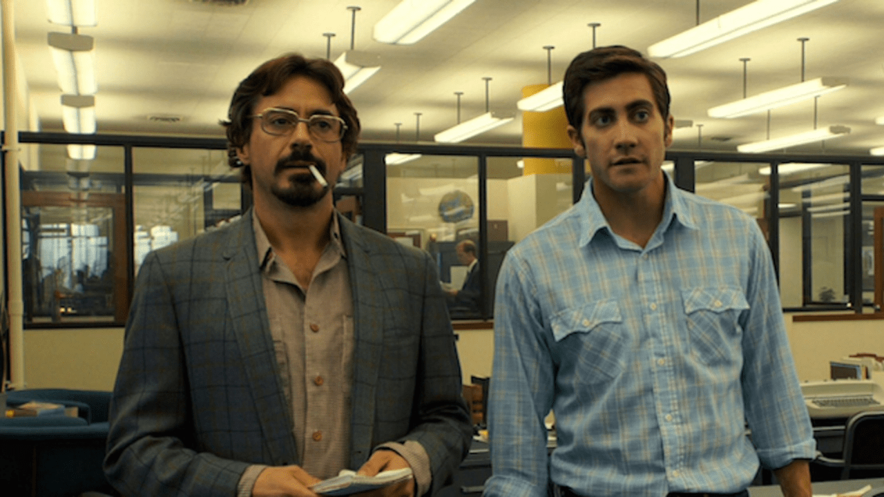 Robert Downey Jr. and Jake Gyllenhall in a still from Zodiac