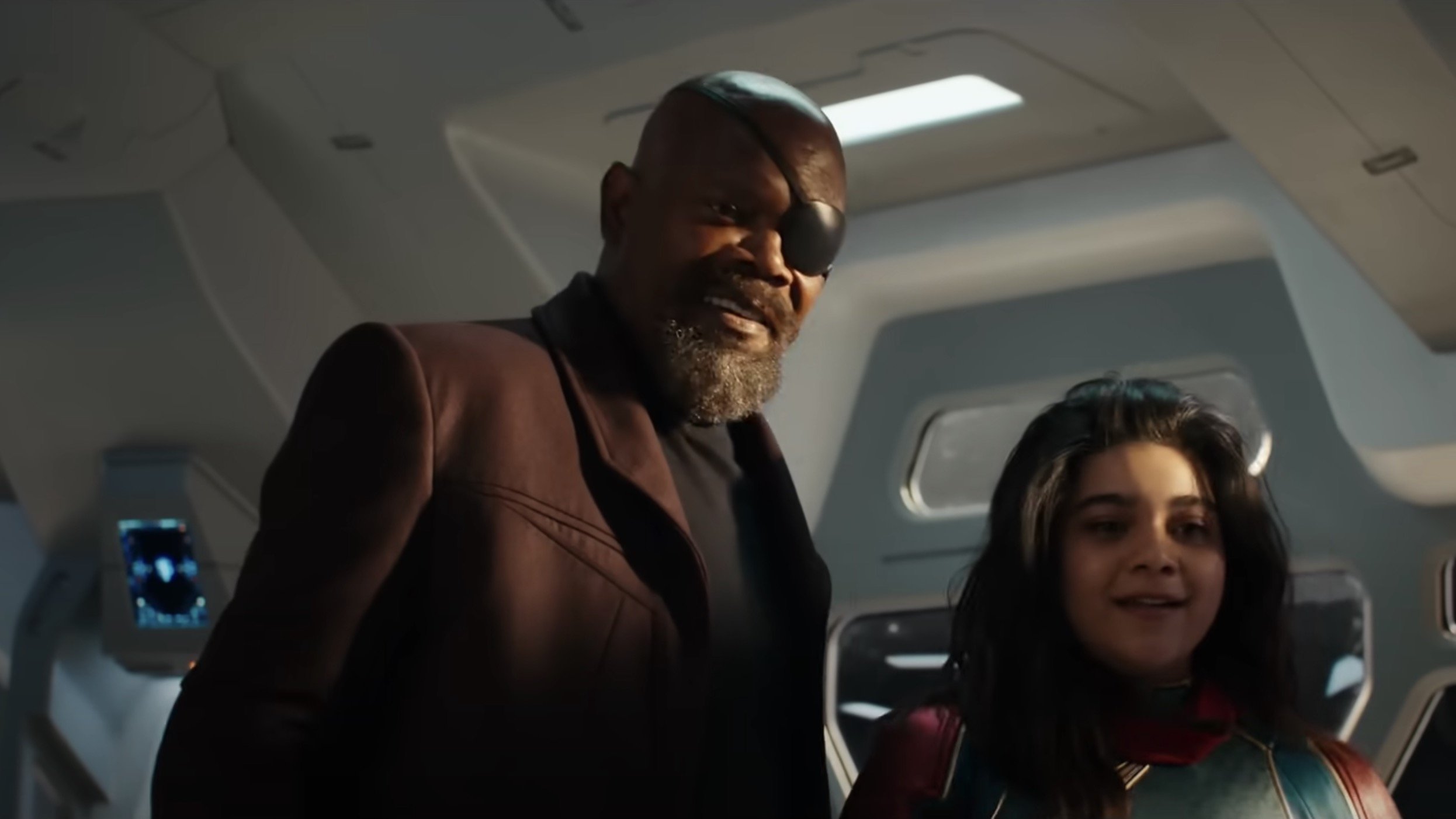 Samuel L Jackson and Iman Vellani