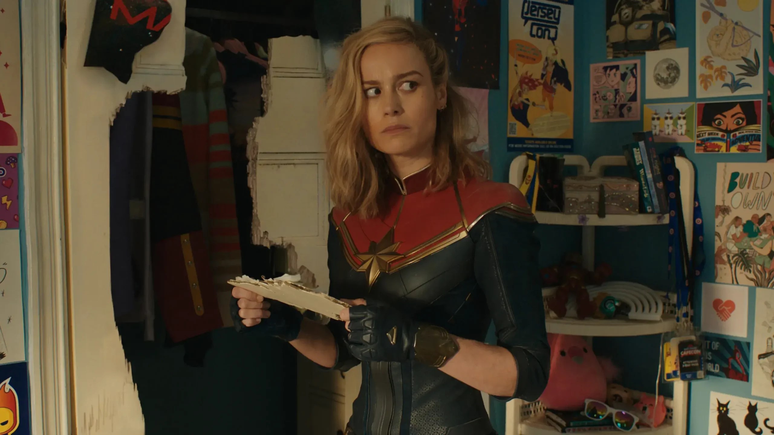 Brie Larson in a still from The Marvels