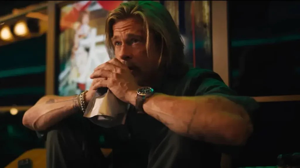 Brad Pitt in a still from Bullet Train