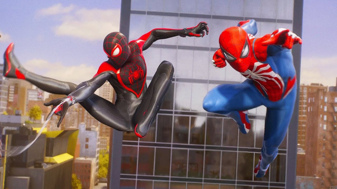 A still from PlayStation&rsquo;s Spider-Man 2