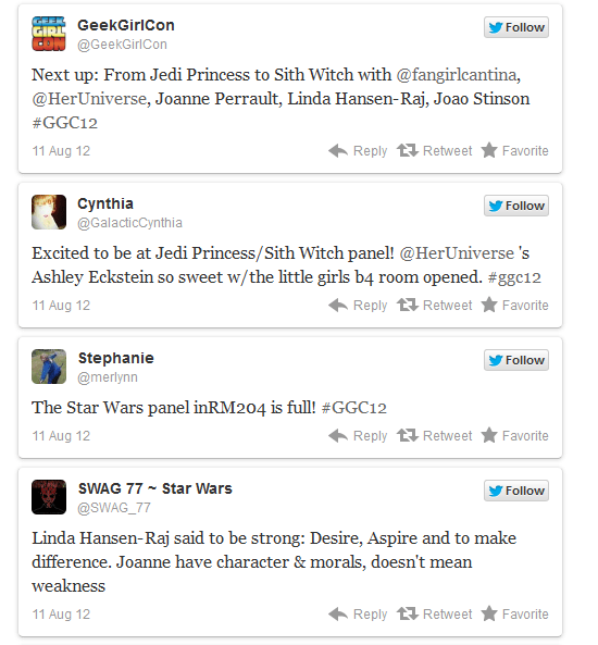 GeekGirlCon Star Wars Panel Twitter Recap FANgirl Blog