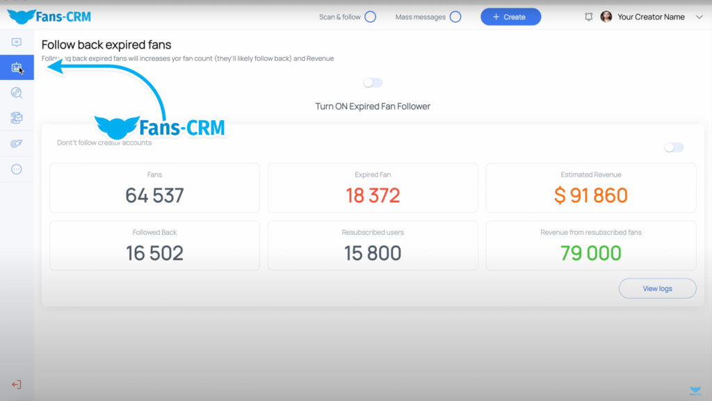 OnlyFans Expired Fan Following FansCRM