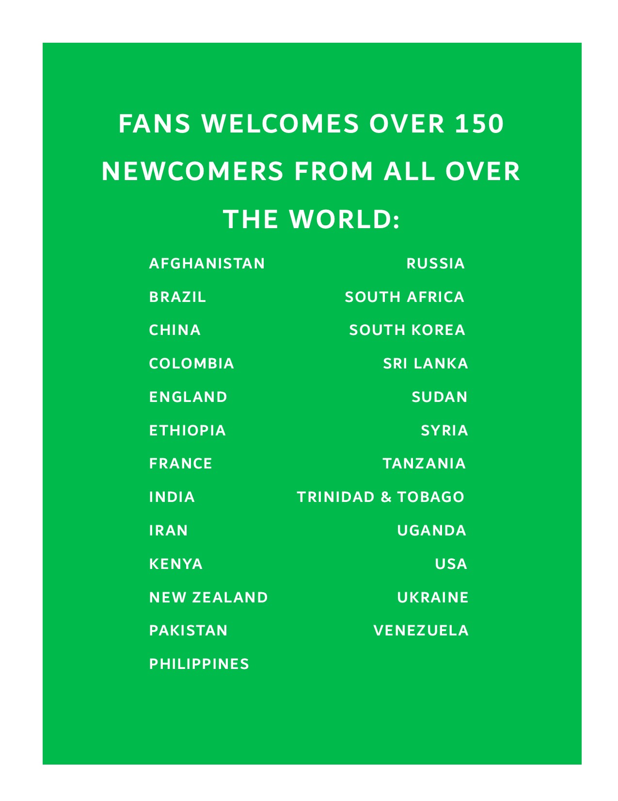 fans worldwide FANS Foundation