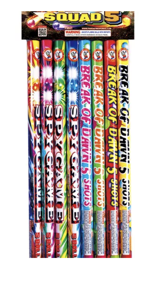 squad 5 candle Fantasy Fireworks Hinsdale, NH, Seabrook, NH