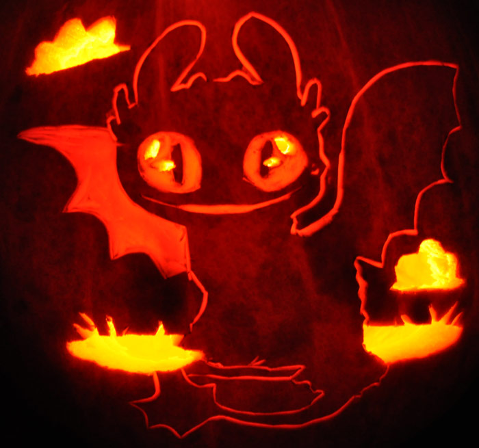 Toothless Pumpkin Stencil Toothless Pumpkin Stencil