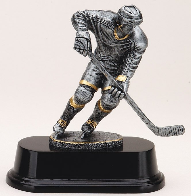 6.75" Tall Silver Resin Hockey Trophy Fantasy Trophy Store