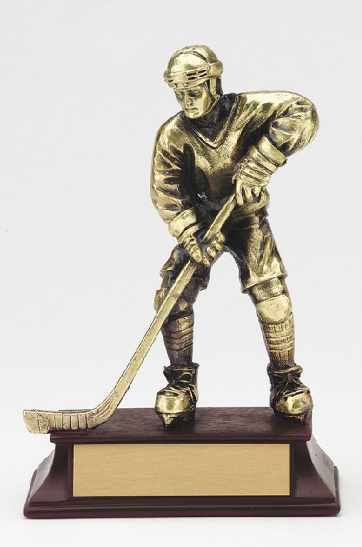 6" Gold Cast Metal Finish Hockey Trophy Fantasy Trophy Store