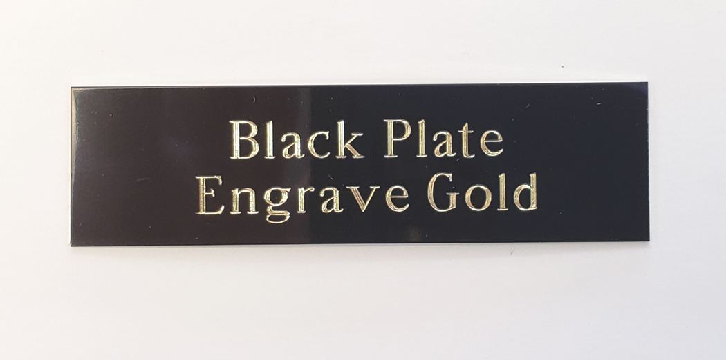 Black Plate with Gold Engraving individual plates for Fantasy Trophies