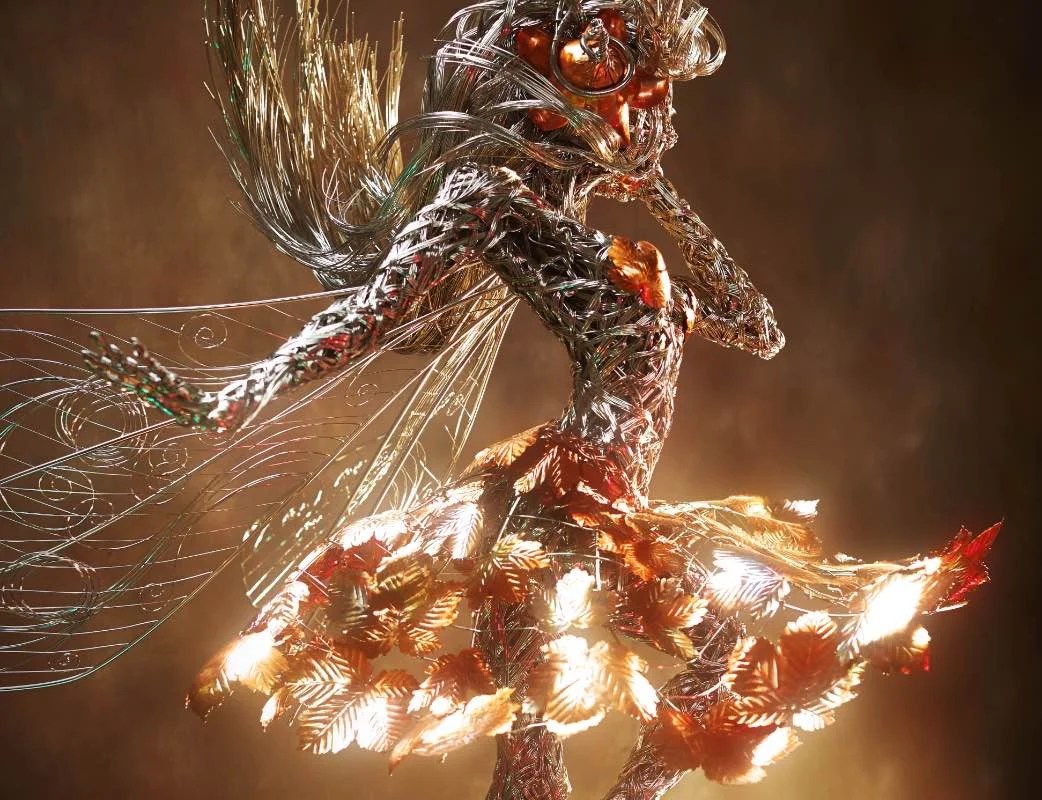 Dont Let Go Fantasy Wire Sculpture for Sale by Robin Wight