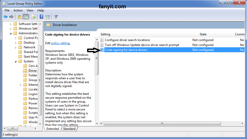 Windows requires a digitally signed driver. How to fix