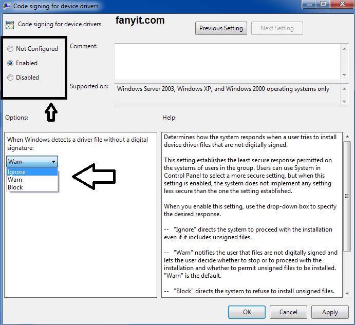 Windows requires a digitally signed driver. How to fix