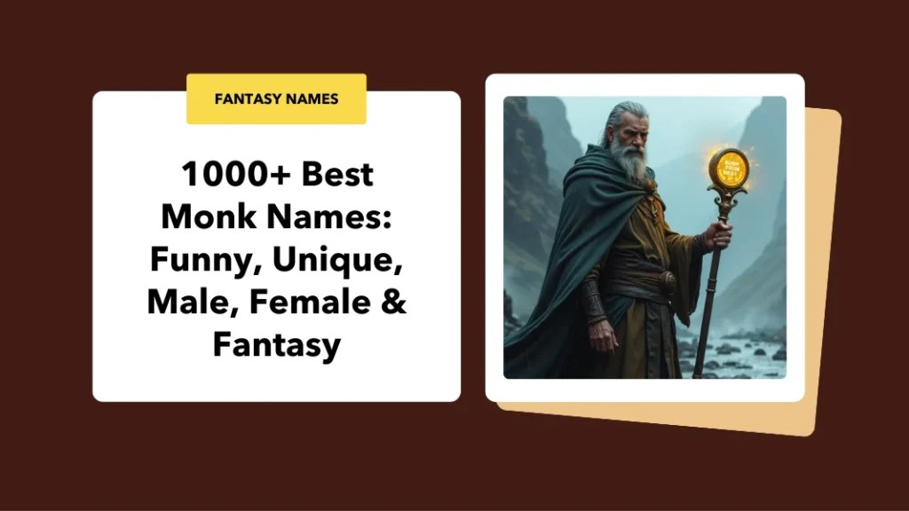 1000 Best Monk Names Funny Unique Male Female Fantasy Anime