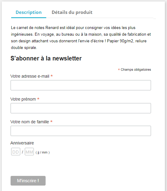 Comment mettre en place un formulaire MailChimp d