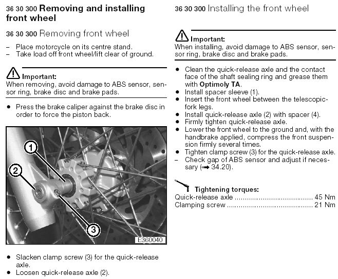 F650 Front Wheel Removal and Replacement FAQ