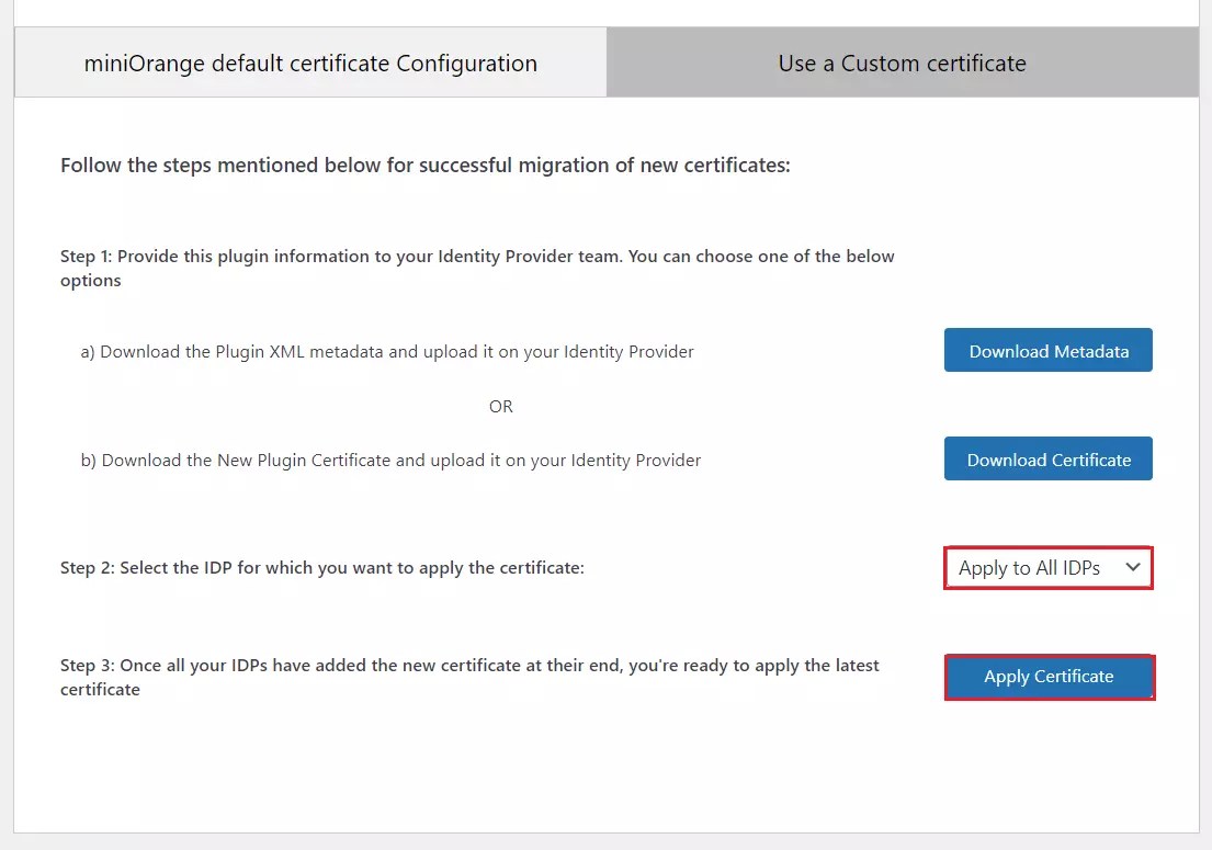 How to renew/upgrade SP certificate in WordPress SAML Multiple IdP SSO