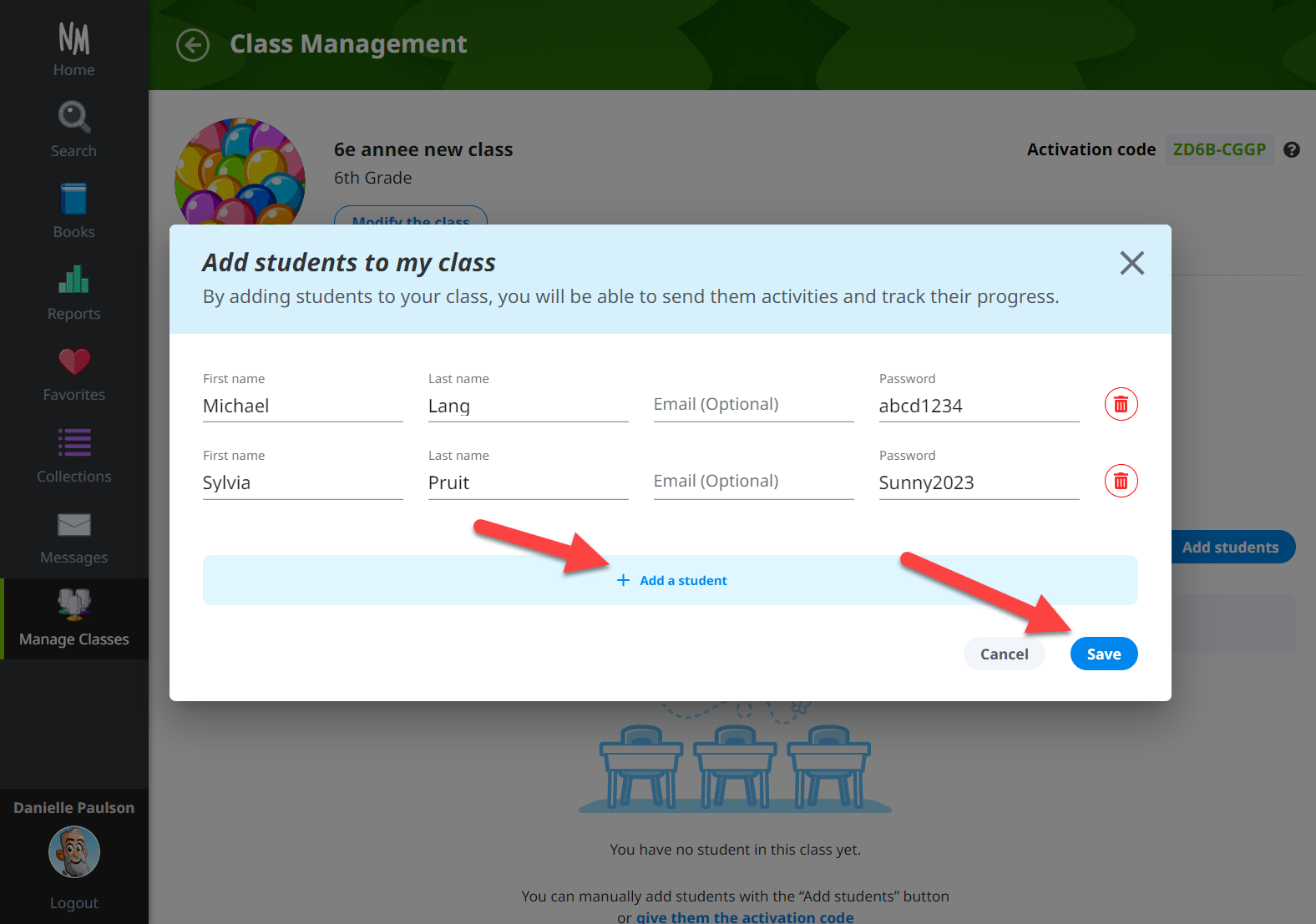 How to activate a student account?