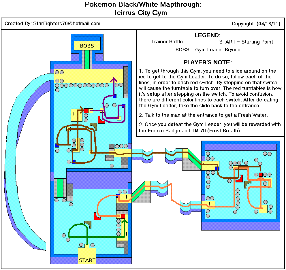 Pokémon Black / White Icirrus City Gym Map (GIF