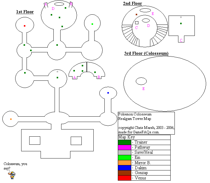Pokémon Colosseum Realgam Tower Map (GIF) Final Neoseeker Walkthroughs