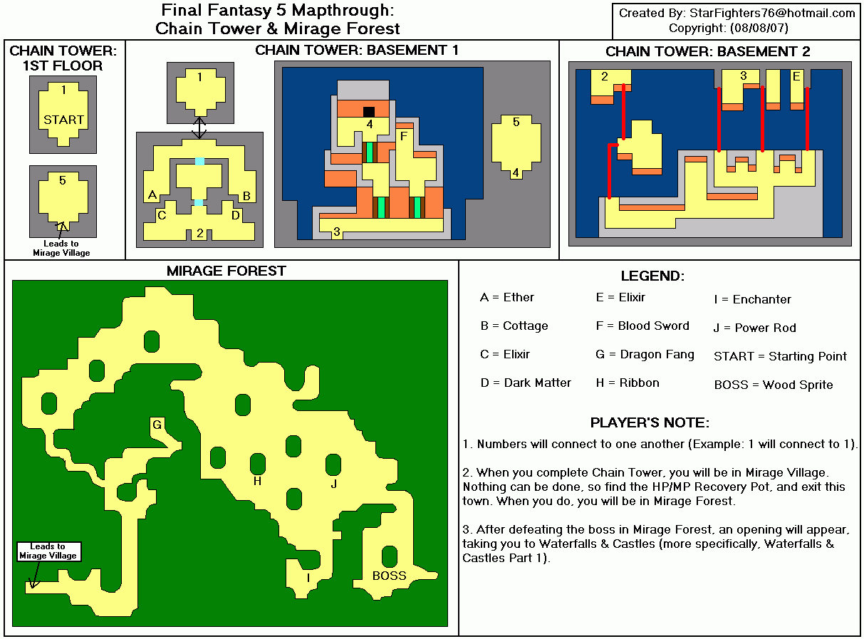 Ff1 Mirage Tower Map Final Fantasy V Chain Tower/Mirage Forest Map (GIF) StarFighters76