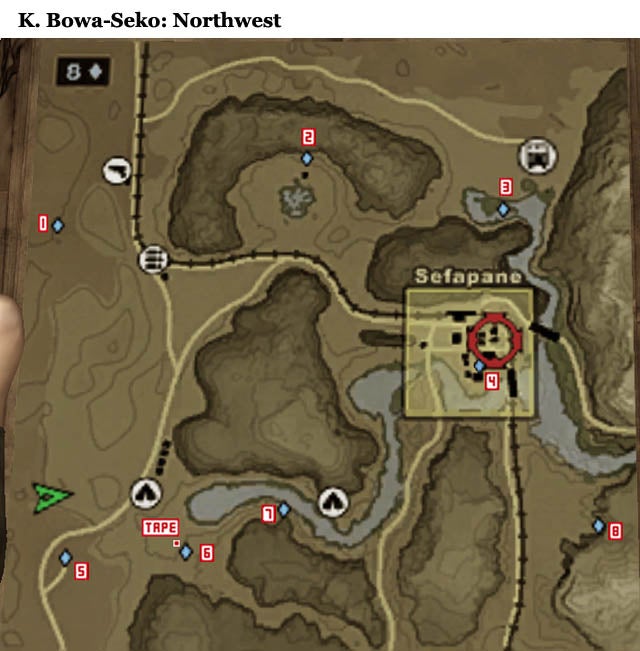 Far Cry 2 Diamonds and Jackal Tapes Map Part 12 IGN