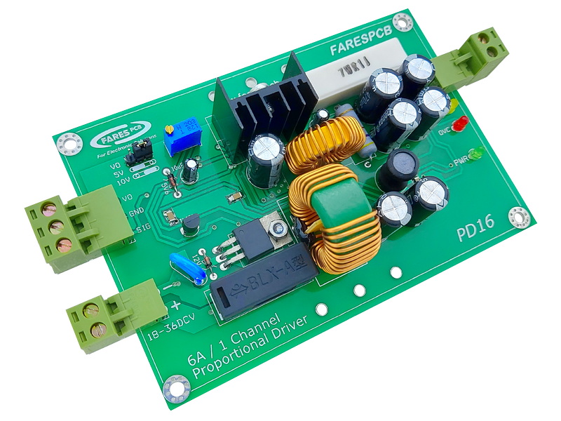 6A Single Channel Proportional Valve Driver (PD16) Fares PCB