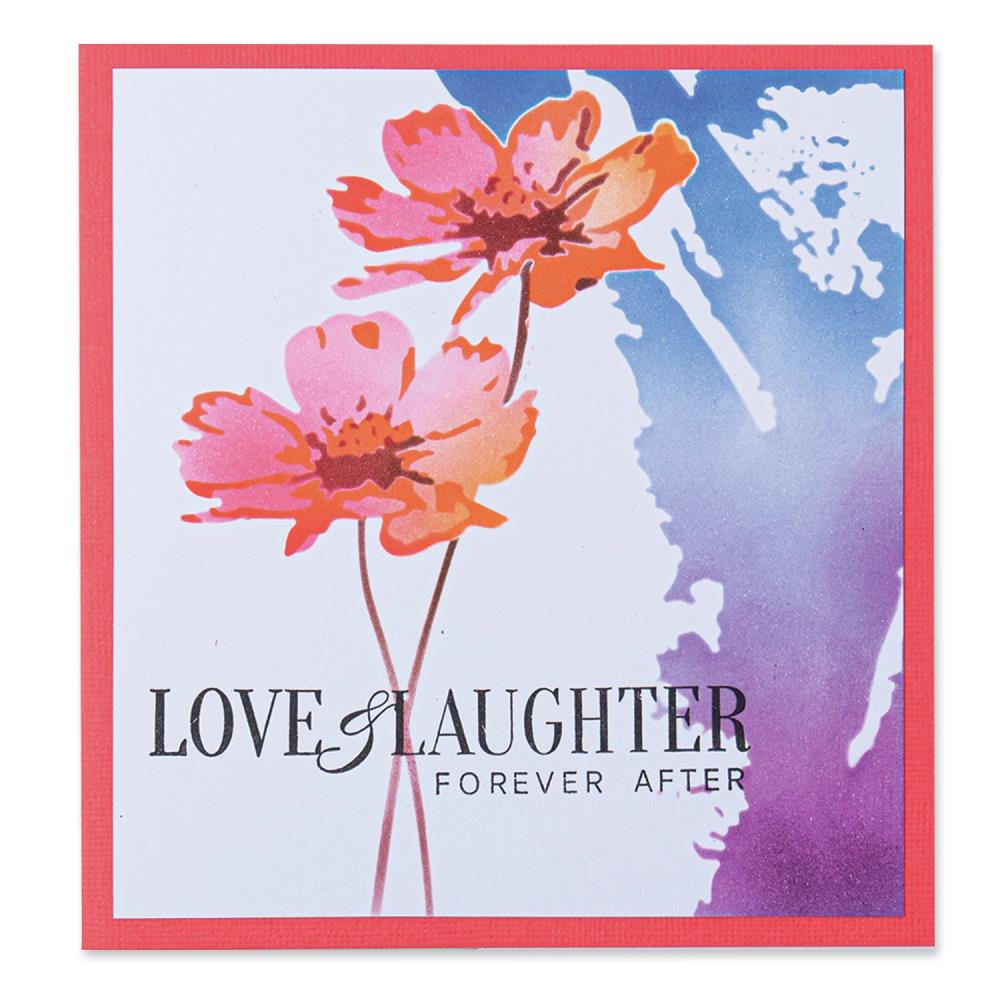 Estencil En Capas «Love & Laughter» Flower Sizzix Imagina, Crea