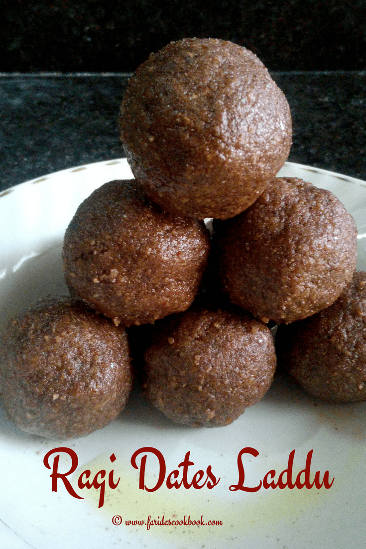 ragi dates laddu sugar free laddu ragi laddu recipe ragi laddu Faridas Cook Book